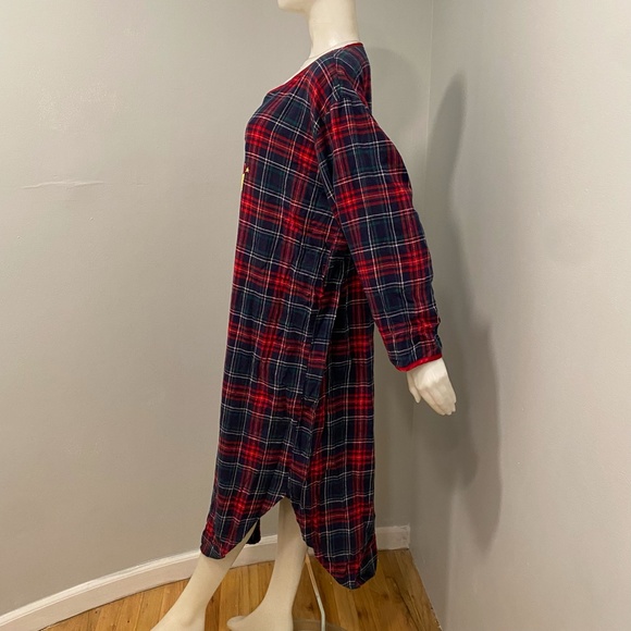 Warner Bros. Studio Store TAZ Tasmanian Devil Plaid Nightgown Night Shirt 1999 L - Picture 6 of 7